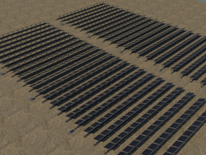 100 250 500 kilowatts solar system Model 3D