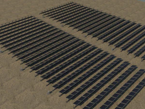 100 250 500 kilowatts solar system 3D Model