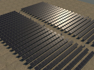 100 250 500 kilowatts solar system Model 3D
