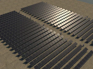 100 250 500 kilowatts solar system 3D Model