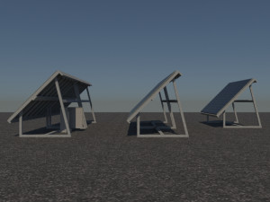 3 6 12 24 48 kilowatts poli solar system 3D Model