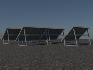 3 6 12 24 48 kilowatts poli solar system 3D Model
