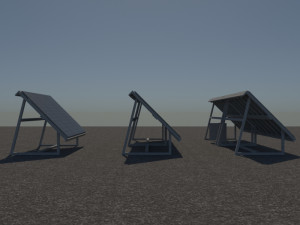 3 6 12 24 48 kilowatts poli solar system 3D Model