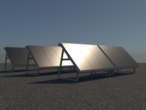 3 6 12 24 48 kilowatts poli solar system 3D Model