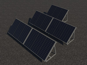 3 6 12 24 48 kilowatts poli solar system 3D Model