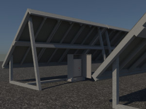 3 6 12 24 48 kilowatts poli solar system 3D Model