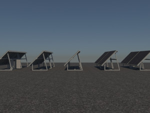 3 6 12 24 48 kilowatts poli solar system 3D Model