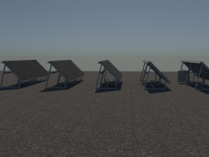 3 6 12 24 48 kilowatts poli solar system 3D Model