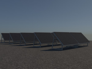 3 6 12 24 48 kilowatts poli solar system 3D Model