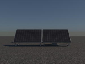 3 6 12 24 48 kilowatts poli solar system 3D Model