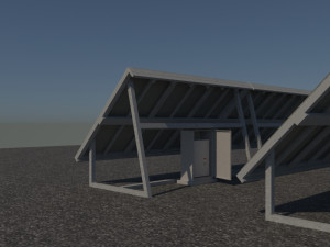 3 6 12 24 48 kilowatts poli solar system 3D Model