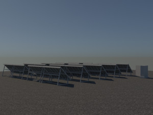 3 6 12 24 48 kilowatts poli solar system 3D Model