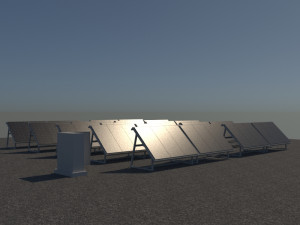 3 6 12 24 48 kilowatts poli solar system 3D Model