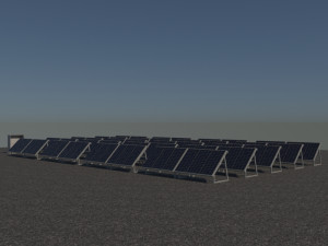3 6 12 24 48 kilowatts poli solar system 3D Model