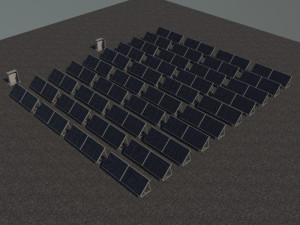 3 6 12 24 48 kilowatts poli solar system 3D Model