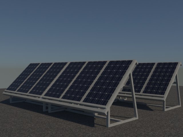 3 6 12 24 48 kilowatts mono solar system 3Dモデル .c4d .max .obj .3ds .fbx .stl .blend 