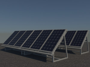 3 6 12 24 48 kilowatts mono solar system 3D Model