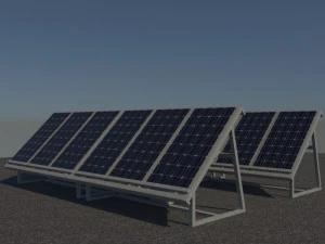 3 6 12 24 48 quilowatts sistema solar mono Modelo 3D