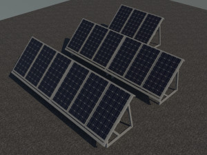 3 6 12 24 48 kilowatts mono solar system 3Dモデル
