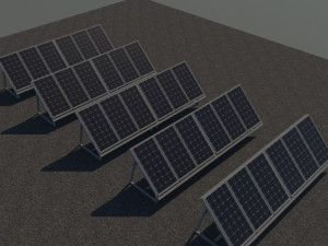 3 6 12 24 48 kilowatts mono solar system 3Dモデル