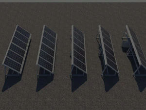 3 6 12 24 48 kilowatts mono solar system 3D Model