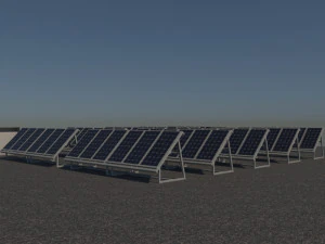 3 6 12 24 48 kilowatts mono solar system 3D Model