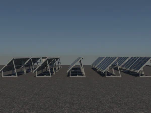 3 6 12 24 48 kilowatts mono solar system 3D Model