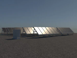 3 6 12 24 48 kilowatts mono solar system 3D Model