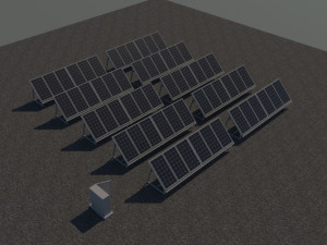3 6 12 24 48 kilowatts mono solar system 3Dモデル