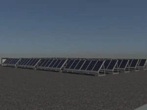 3 6 12 24 48 kilowatts mono solar system 3D Model