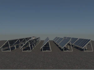 3 6 12 24 48 kilowatts mono solar system 3D Model
