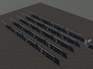 3 6 12 24 48 kilowatts mono solar system 3Dモデル
