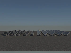 3 6 12 24 48 kilowatts mono solar system 3D Model