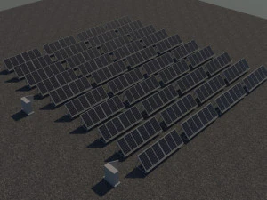 3 6 12 24 48 kilowatts mono solar system 3D Model