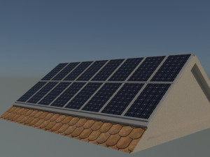 solar roof system 3D Model