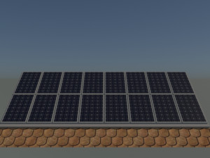 solar roof system Modelo 3D
