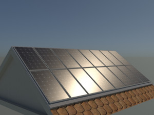 solar roof system Modelo 3D