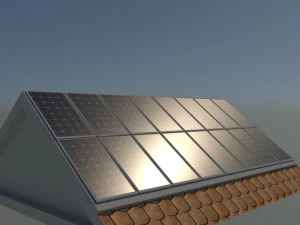 solar roof system 3D Model