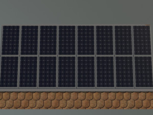 solar roof system Modelo 3D