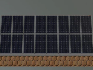 solar roof system 3D Model