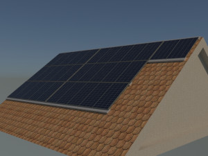 solar roof system Modelo 3D