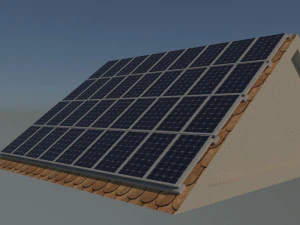 solar roof system 3D Model