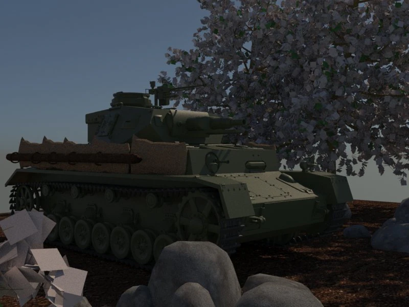 panzer 4 3D Model .c4d .max .obj .3ds .fbx .stl .blend 