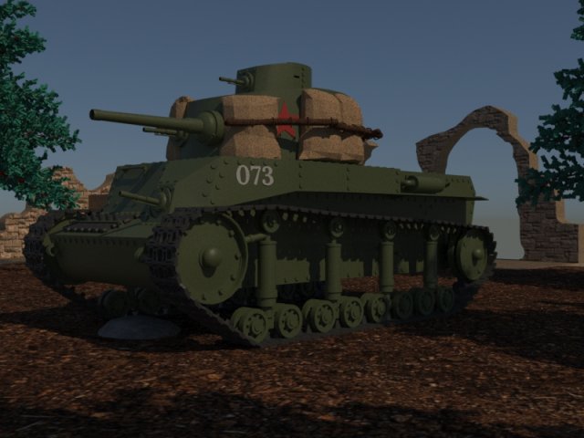 t-24 soviet Modelo 3D .c4d .max .obj .3ds .fbx .stl .blend 