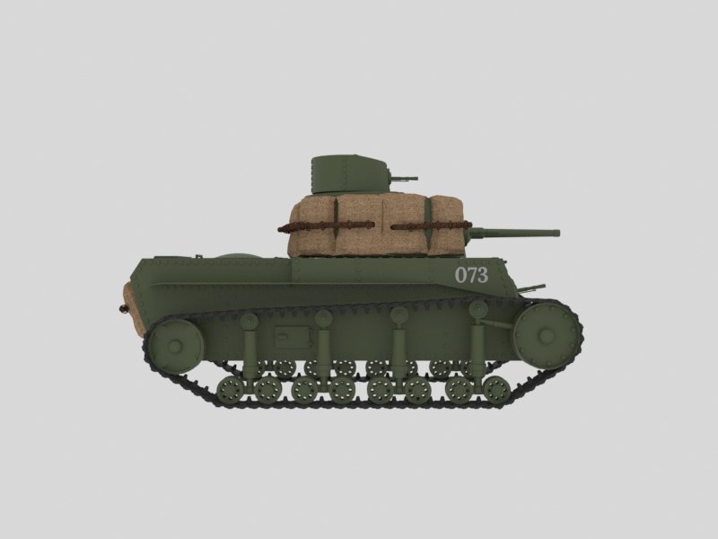 Soviet 3d model. T24(Soviet). Проект е-3 СССР.