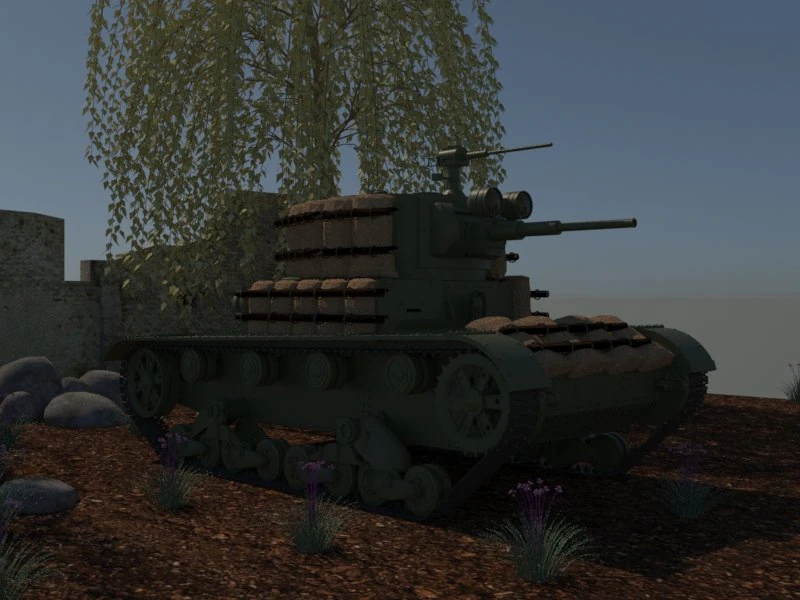 t-26 soviet 3D Model .c4d .max .obj .3ds .fbx .stl .blend