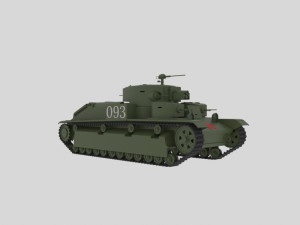 t-28 soviet Modelo 3D