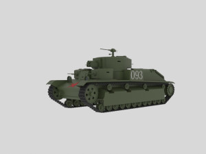 t-28 soviet Modelo 3D
