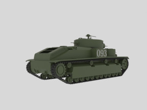 t-28 soviet Modelo 3D