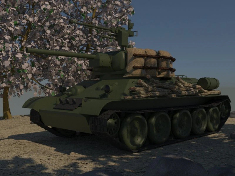t-34 soviet 3D Model .c4d .max .obj .3ds .fbx .stl .blend 